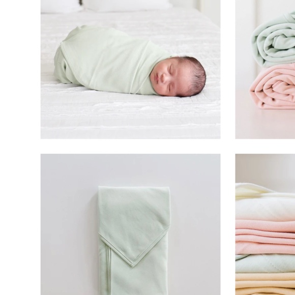 Organic Pre-folded Swaddle - Mint - Picture 1 of 5